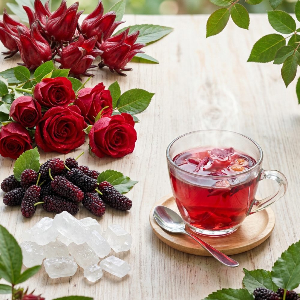 Roselle Mulberry Tea - 1 Tea Bag | Free Delivery on Orders of 20 Packets or More gallery image